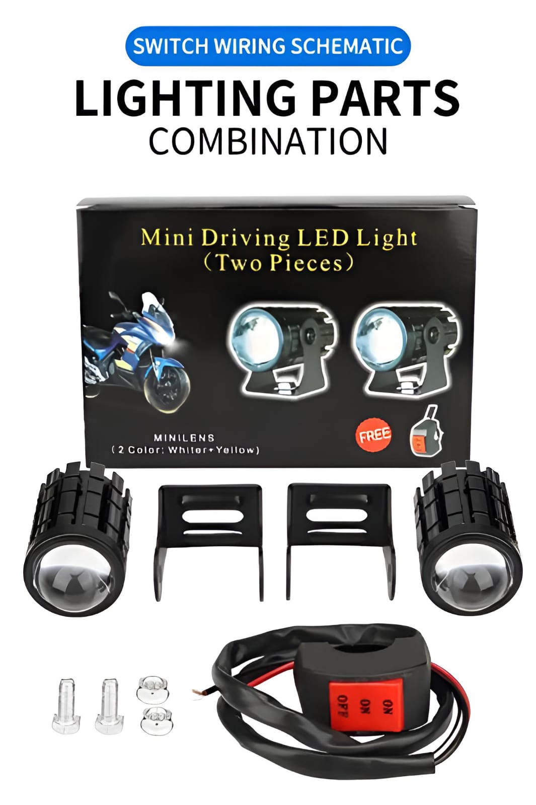 (2Pcs) Mini LED Fog Lights for Bikes & Cars
