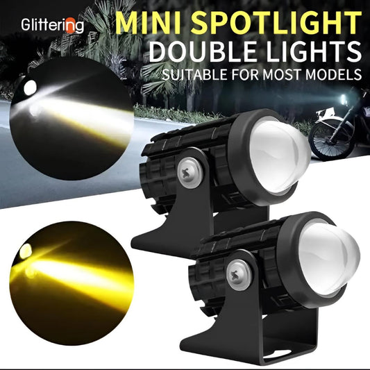 (2Pcs) Mini LED Fog Lights for Bikes & Cars