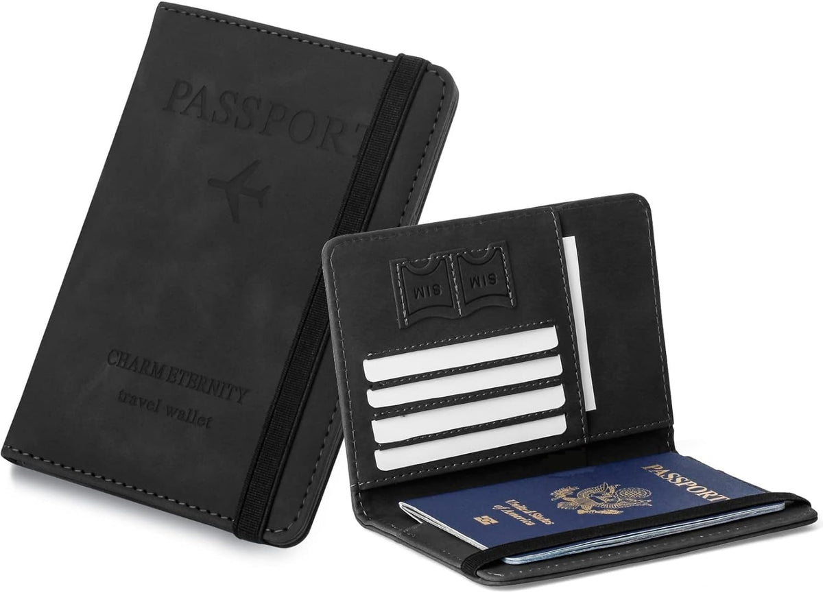 FID Blocking Passport Holder Leather Travel Wallet